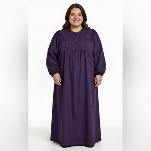 Vintage Just Toney Swirl Bath Robe Glam Housecoat Robe Zip Gown Purple Grandma